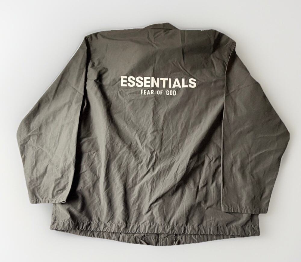 Fear of God Essentials Black Coach Jacket M SS21 Lightweight